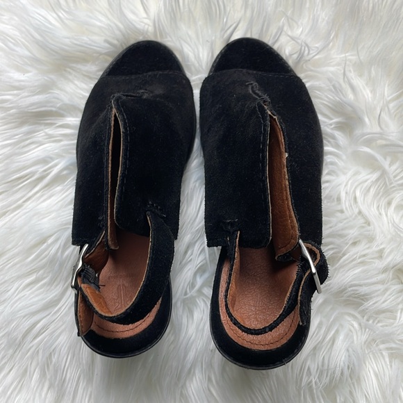 Frye COURTNEY Slingback Mule Peep-Toe Black Suede. Size. 10. Used excellent. - Picture 5 of 10